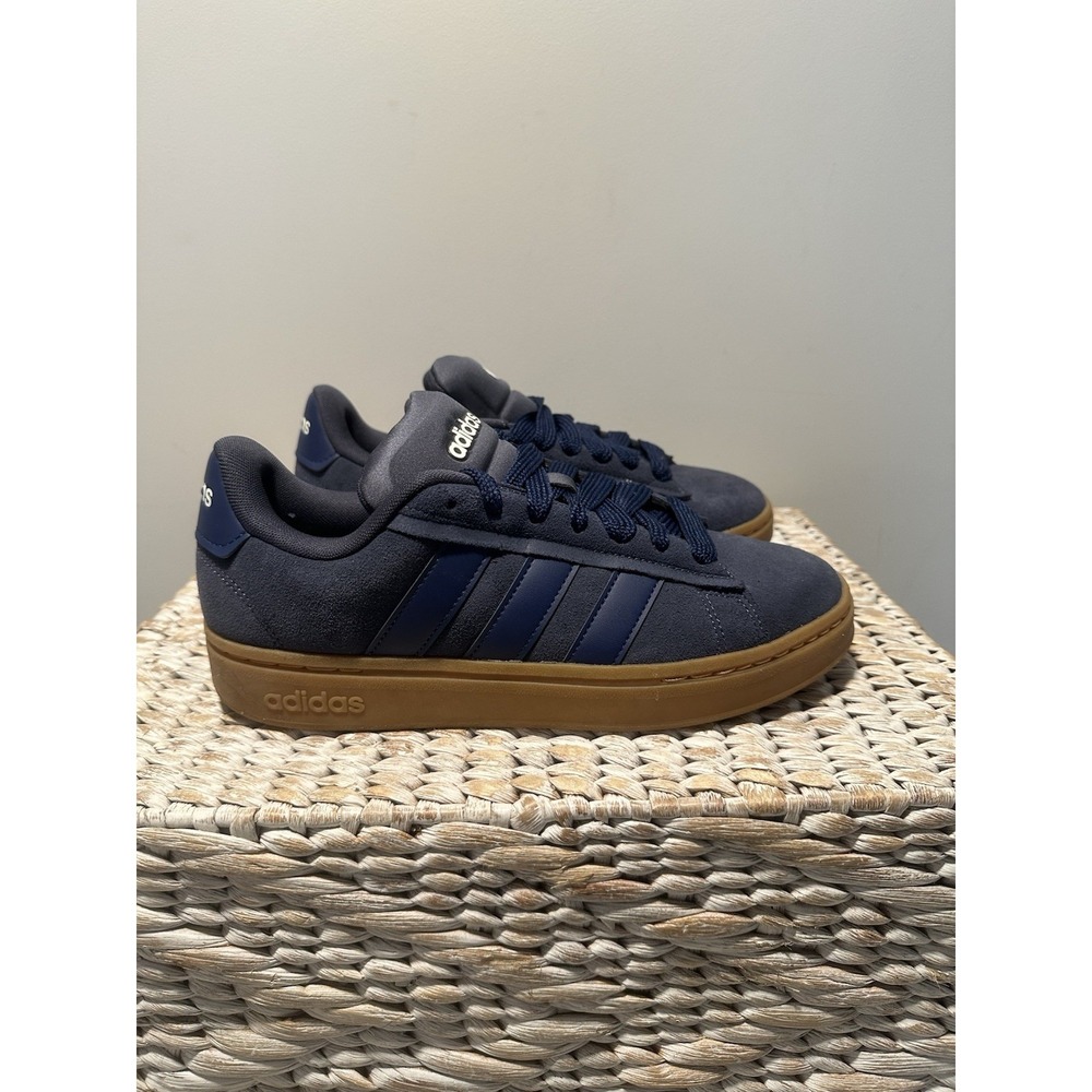 New Adidas Grand Court Alpha 00s Sneakers JQ3008 Blue Suede Gum Sole Men Size 9